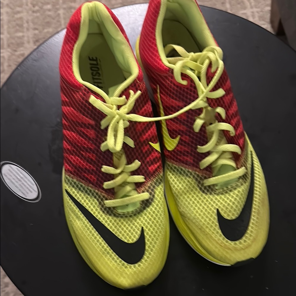 Nike Lunar Speed Vibrant Red and Yellow Sneakers.   So e 10.5